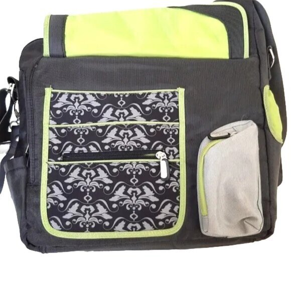 JJ COLE METRA DIAPER BAG IN MIDNIGHT CLOVER - Picture 8 of 14